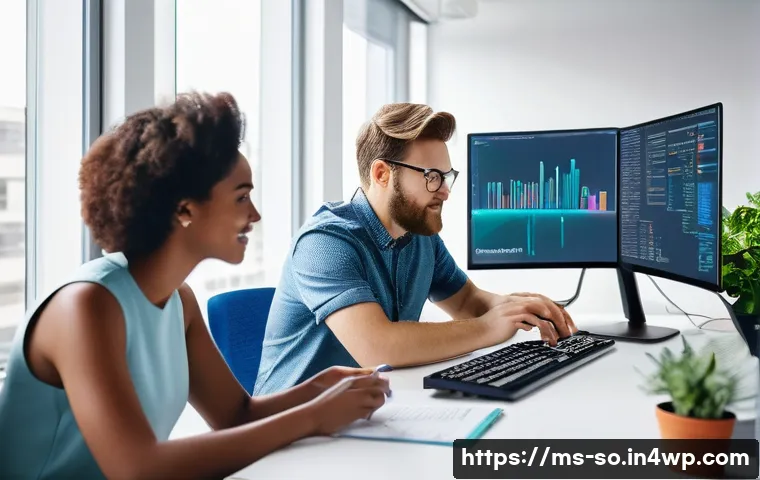 CI CD 파이프라인과 마이크로서비스 아키텍처 - **Prompt:** A diverse team of professional software developers, dressed in smart casual attire, coll...